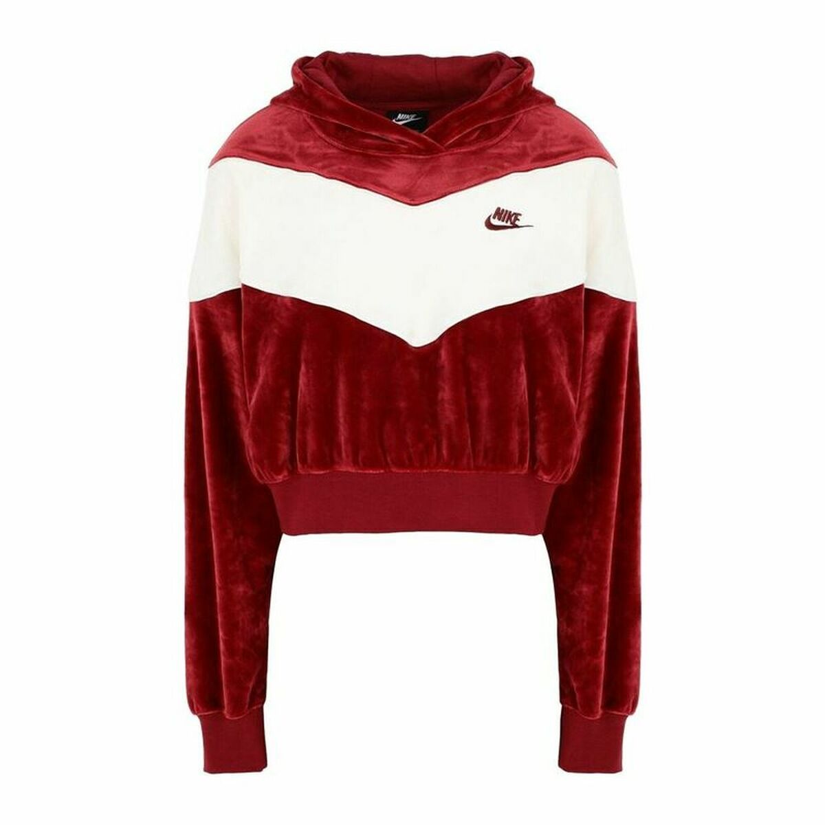 Damen-Hoodie Nike Sportswear Heritage Dunkelrot