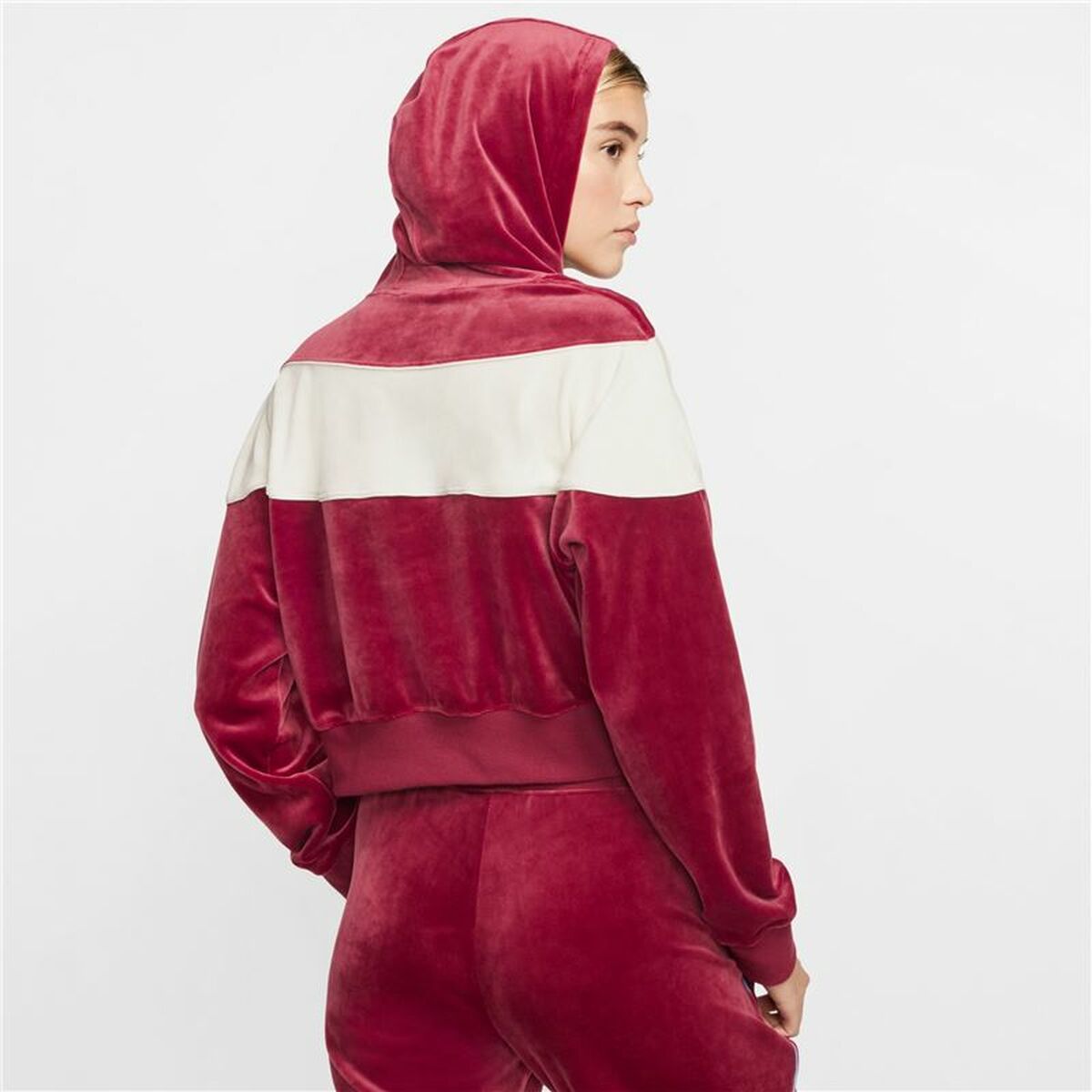 Damen-Hoodie Nike Sportswear Heritage Dunkelrot