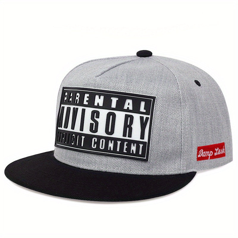 Polyester Snapback Cap, Adjustable Sports Baseball Hat with ADV Lettering, Casual Hip Hop Sunshade Dad Hat for Men and Women, Baseball Cap
