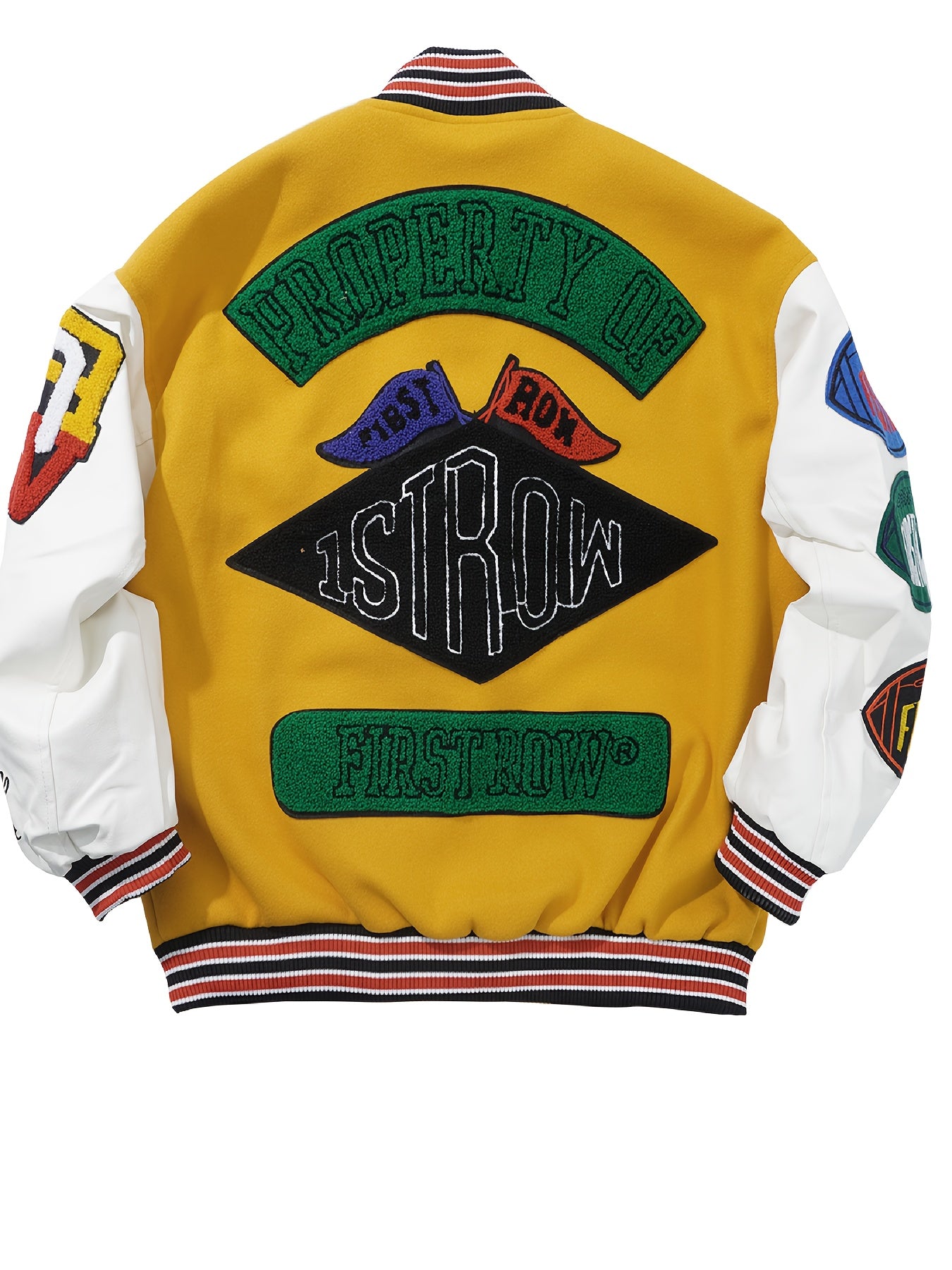 2025 New European And American Spring And Autumn Long-Sleeve Print Ribbed Spliced Single-Breasted Baseball Jacket, Unisex Couple Print Flight Jacket in a Relaxed Style, Perfect As a Gift for Lovers