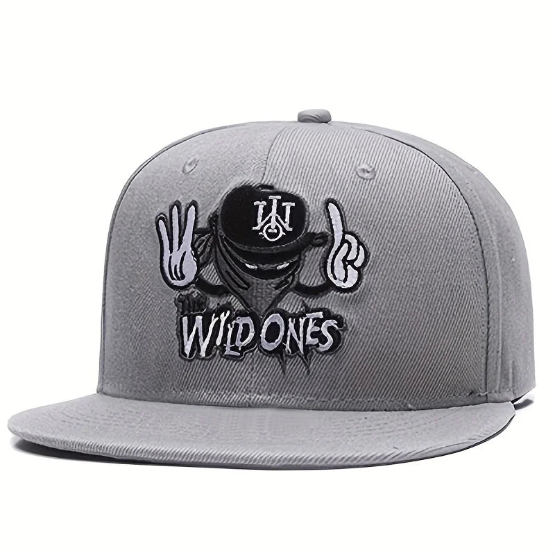 Stickerei Retro Baseball Caps für Männer Frauen Knochen Hysteresen schwarz Sport Hüte Street Art Hip Hop Cap Hut