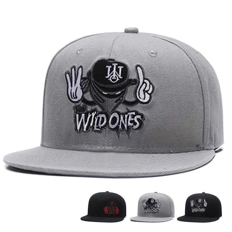 Stickerei Retro Baseball Caps für Männer Frauen Knochen Hysteresen schwarz Sport Hüte Street Art Hip Hop Cap Hut
