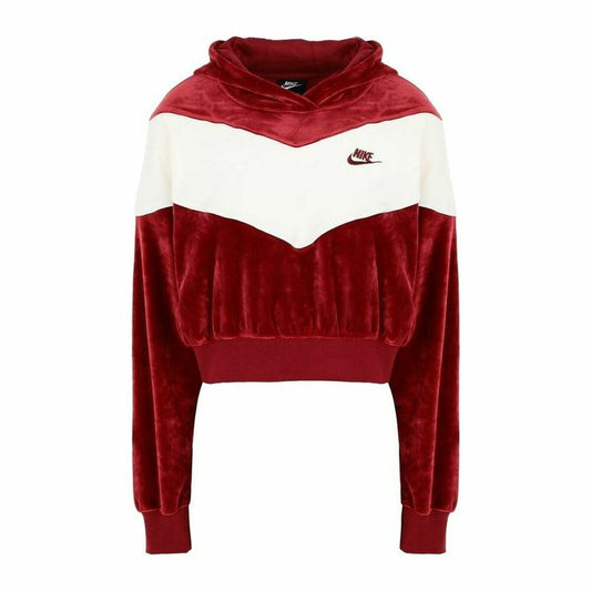 Damen-Hoodie Nike Sportswear Heritage Dunkelrot
