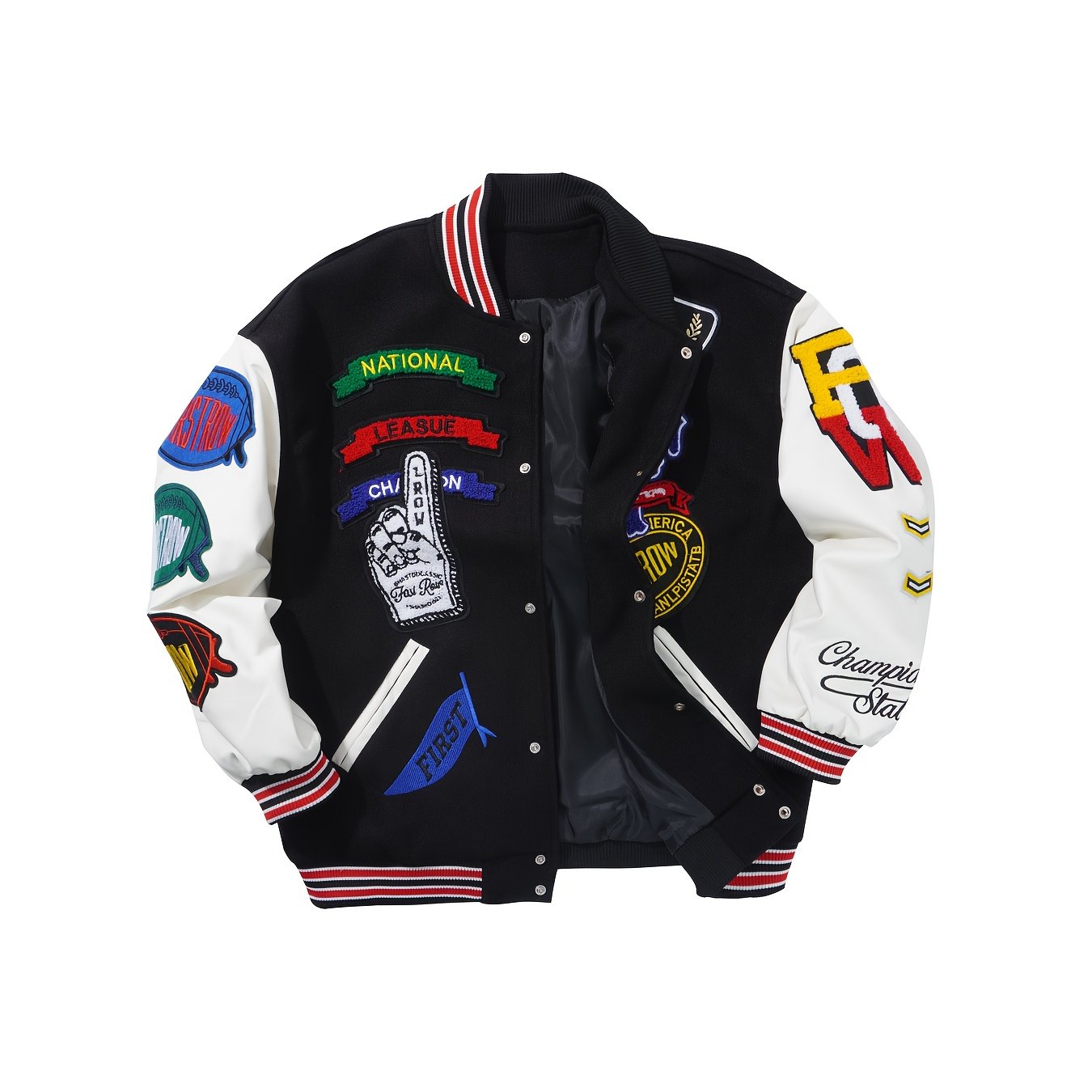 2025 New European And American Spring And Autumn Long-Sleeve Print Ribbed Spliced Single-Breasted Baseball Jacket, Unisex Couple Print Flight Jacket in a Relaxed Style, Perfect As a Gift for Lovers