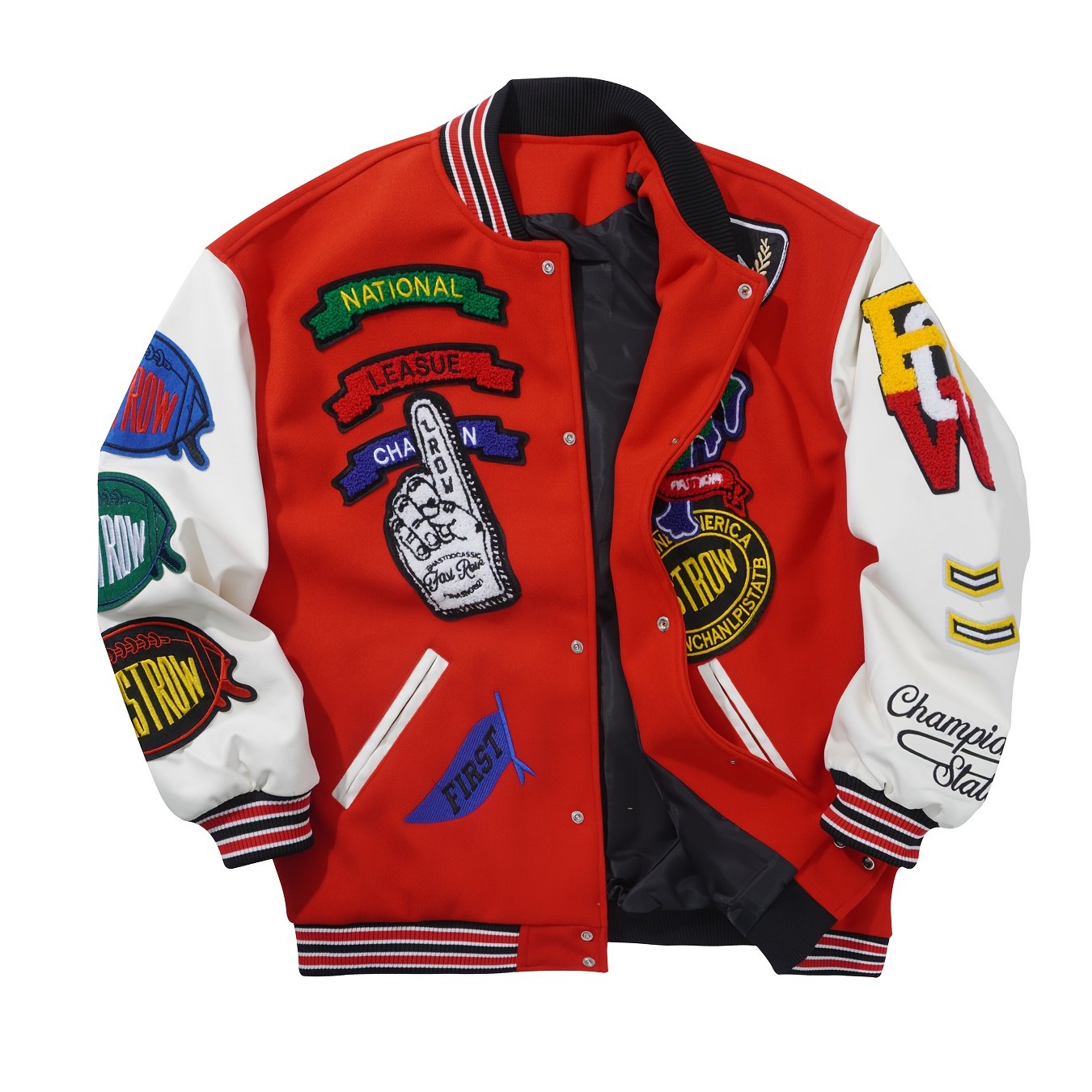 2025 New European And American Spring And Autumn Long-Sleeve Print Ribbed Spliced Single-Breasted Baseball Jacket, Unisex Couple Print Flight Jacket in a Relaxed Style, Perfect As a Gift for Lovers