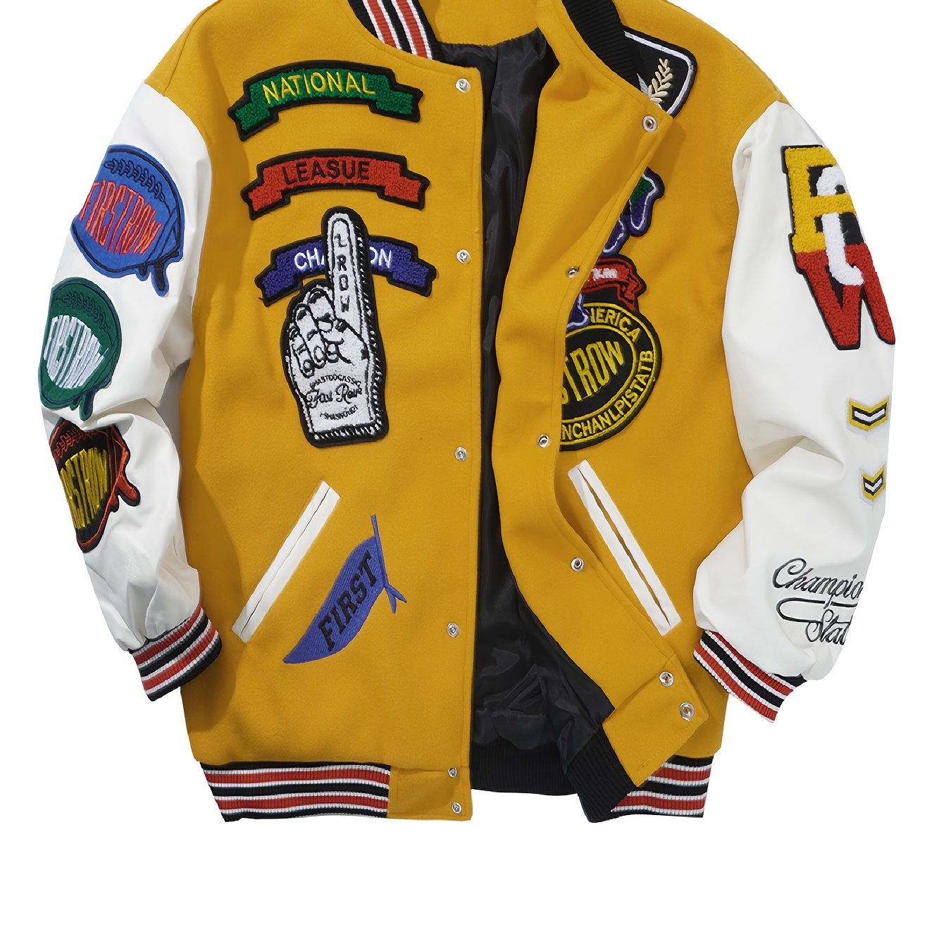 2025 New European And American Spring And Autumn Long-Sleeve Print Ribbed Spliced Single-Breasted Baseball Jacket, Unisex Couple Print Flight Jacket in a Relaxed Style, Perfect As a Gift for Lovers