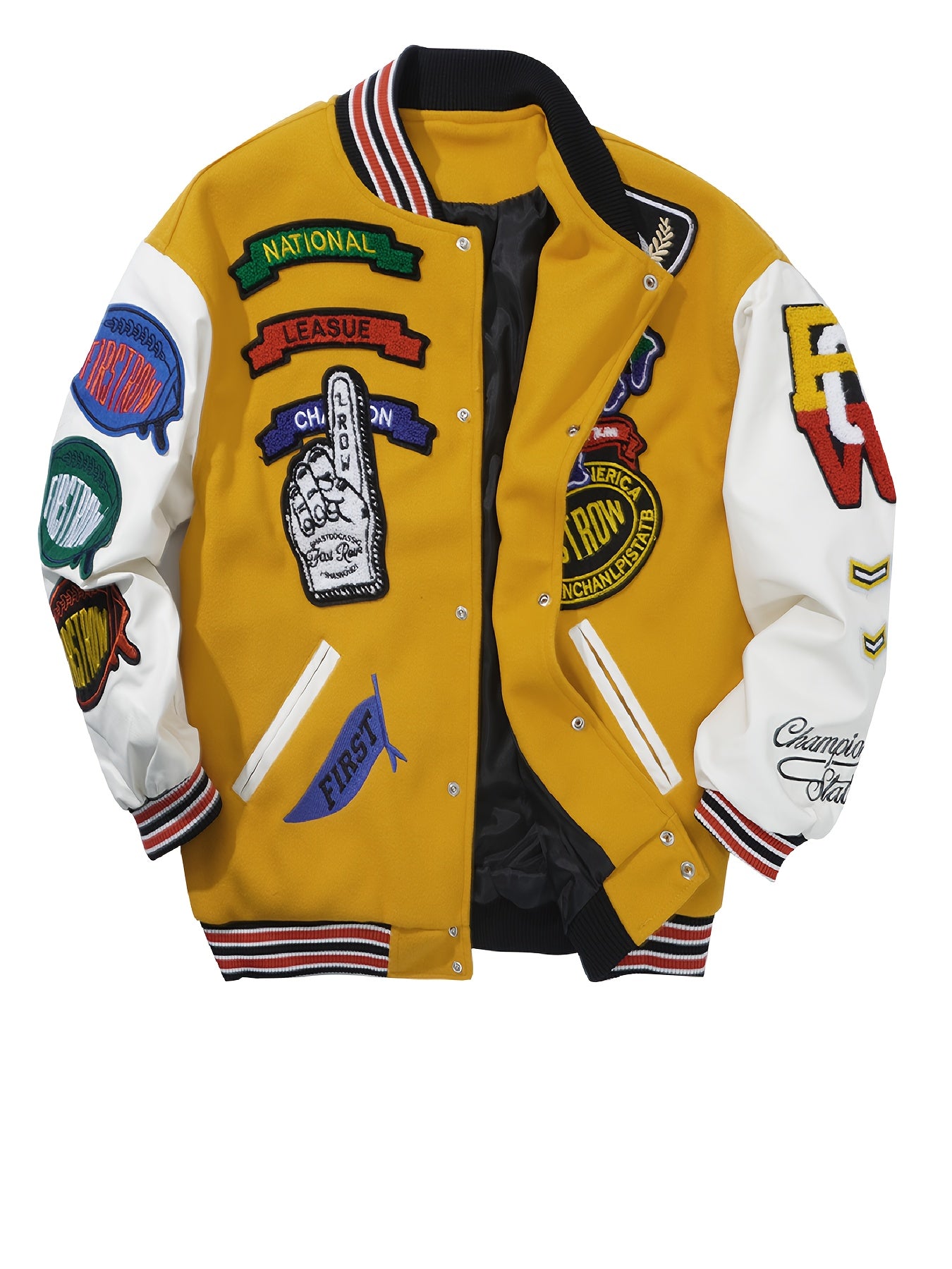 2025 New European And American Spring And Autumn Long-Sleeve Print Ribbed Spliced Single-Breasted Baseball Jacket, Unisex Couple Print Flight Jacket in a Relaxed Style, Perfect As a Gift for Lovers