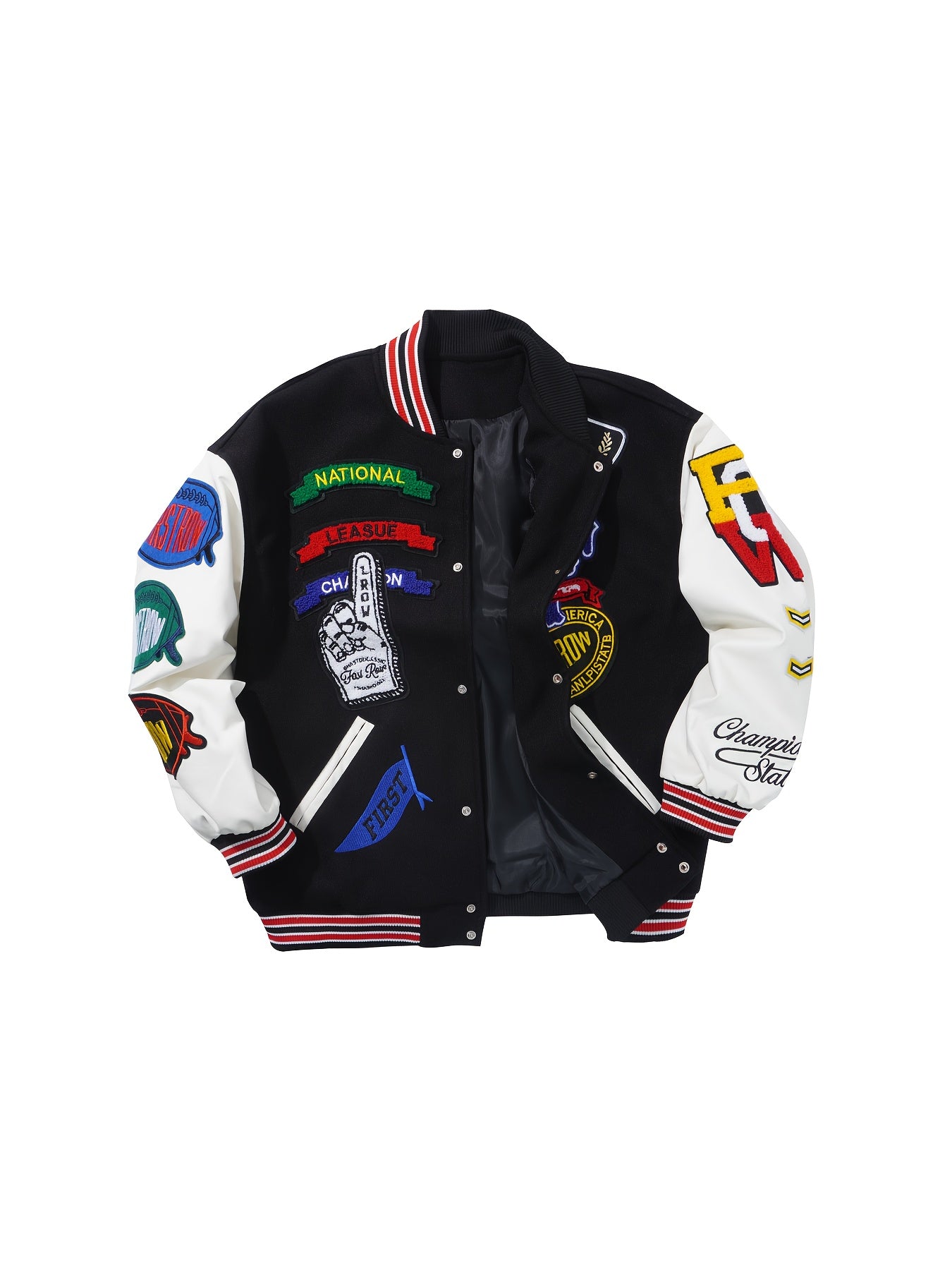 2025 New European And American Spring And Autumn Long-Sleeve Print Ribbed Spliced Single-Breasted Baseball Jacket, Unisex Couple Print Flight Jacket in a Relaxed Style, Perfect As a Gift for Lovers